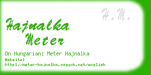 hajnalka meter business card